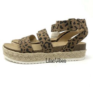 Universal Thread Espadrille Sandal Size 11 Leopard